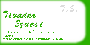 tivadar szucsi business card